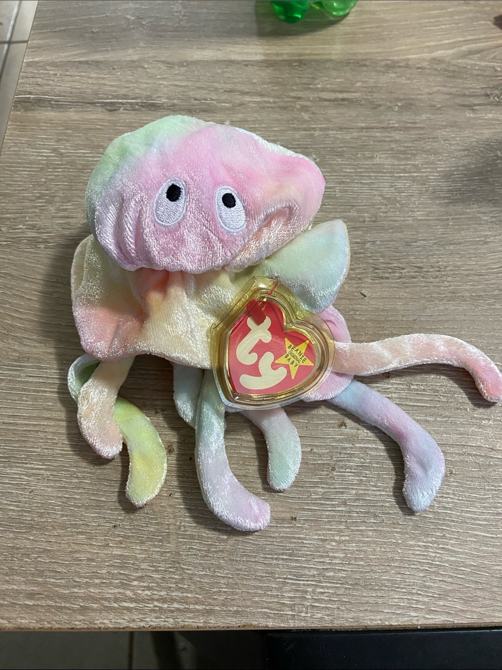TY BEANIE BABIES GOOCHY THE JELLYFISH RAINBOW 1999 PE FILLED PLUSH TOY NWMT